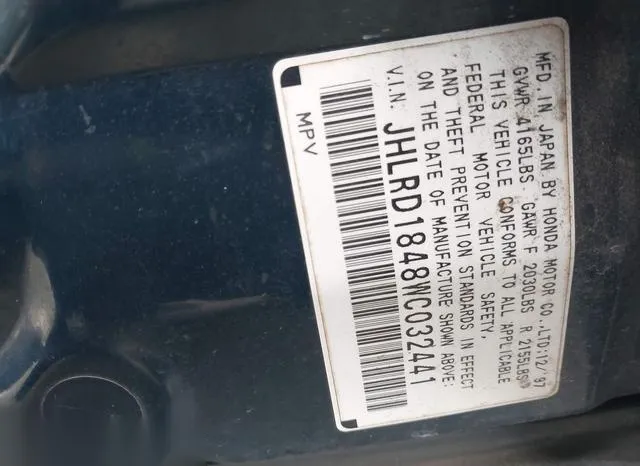 JHLRD1848WC032441 1998 1998 Honda CR-V- LX 9