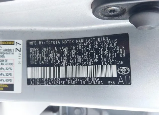 2T1KR32E66C565506 2006 2006 Toyota Matrix 9