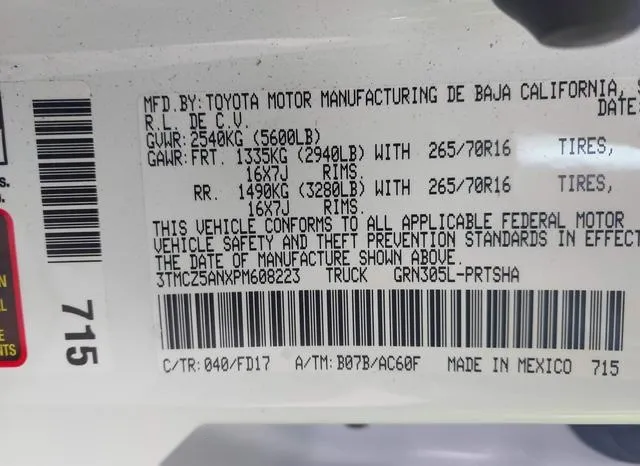 3TMCZ5ANXPM608223 2023 2023 Toyota Tacoma- Trd Off Road 9