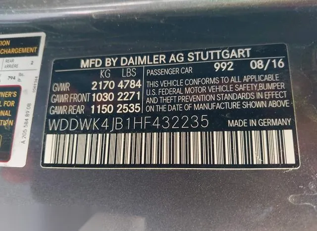 WDDWK4JB1HF432235 2017 2017 Mercedes-Benz C 300 9