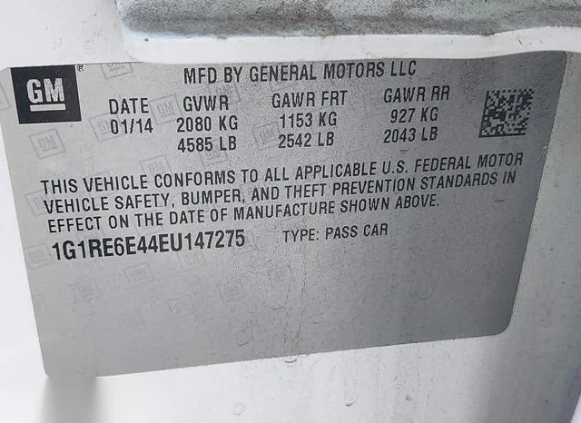 1G1RE6E44EU147275 2014 2014 Chevrolet Volt 9