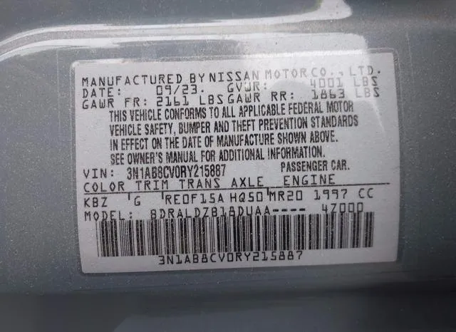 3N1AB8CV0RY215887 2024 2024 Nissan Sentra- Sv Xtronic Cvt 9