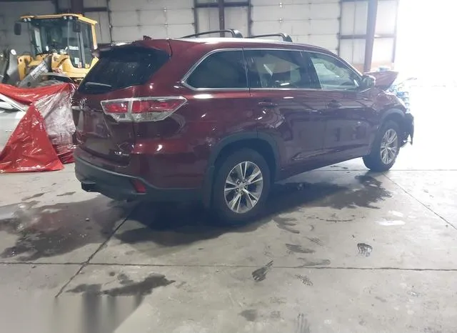 5TDJKRFH9FS076354 2015 2015 Toyota Highlander- Xle V6 4