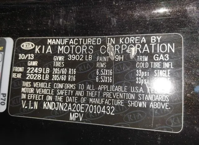 KNDJN2A20E7010432 2014 2014 KIA Soul 9