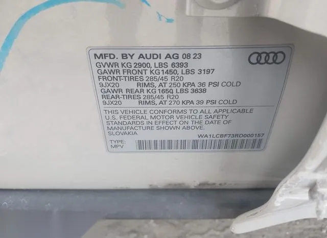 WA1LCBF73RD000157 2024 2024 Audi Q7- Premium Plus 45 Tfsi Q 9