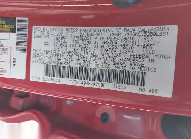 3TMJU62NX7M046639 2007 2007 Toyota Tacoma- Double Cab Preru 9