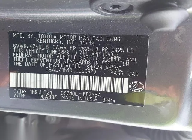 58ADZ1B13LU060973 2020 2020 Lexus ES- 350 9