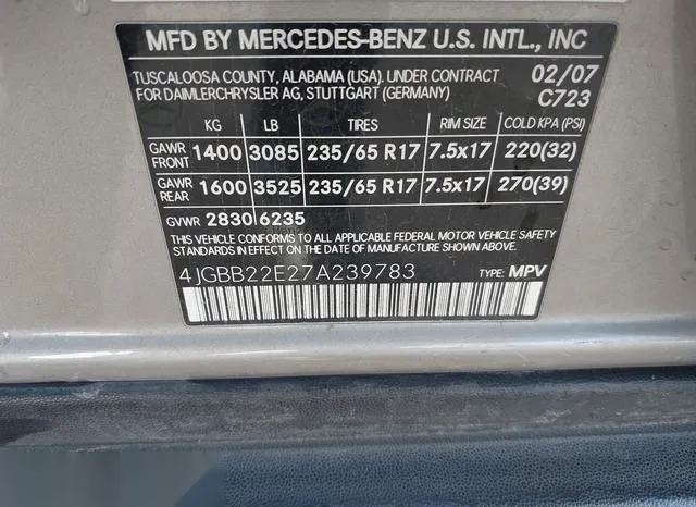 4JGBB22E27A239783 2007 2007 Mercedes-Benz Ml 320 Cdi- 4Matic 9