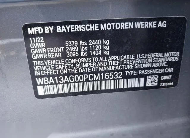 WBA13AG00PCM16532 2023 2023 BMW 5 Series- 530E 9