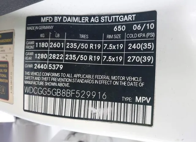 WDCGG5GB8BF529916 2011 2011 Mercedes-Benz GLK 350 9