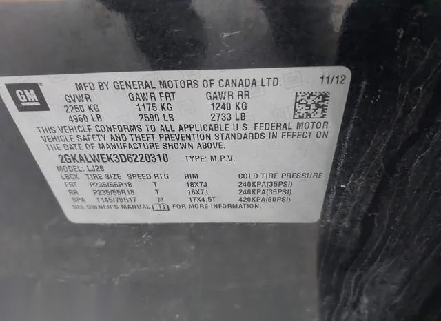 2GKALWEK3D6220310 2013 2013 GMC Terrain- Slt-2 9