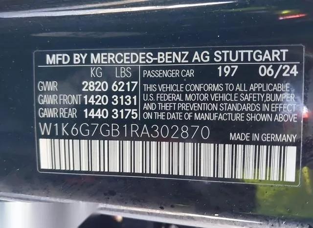 W1K6G7GB1RA302870 2024 2024 Mercedes-Benz S 580- 4Matic 9