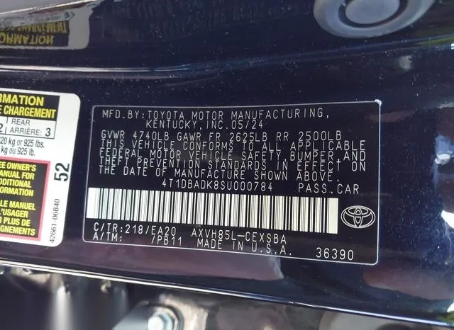 4T1DBADK8SU000784 2025 2025 Toyota Camry- SE 9