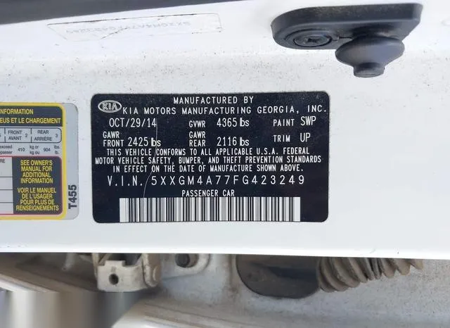 5XXGM4A77FG423249 2015 2015 KIA Optima- LX 9