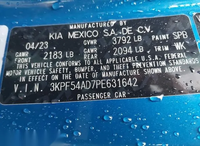 3KPF54AD7PE631642 2023 2023 KIA Forte- Gt-Line 9