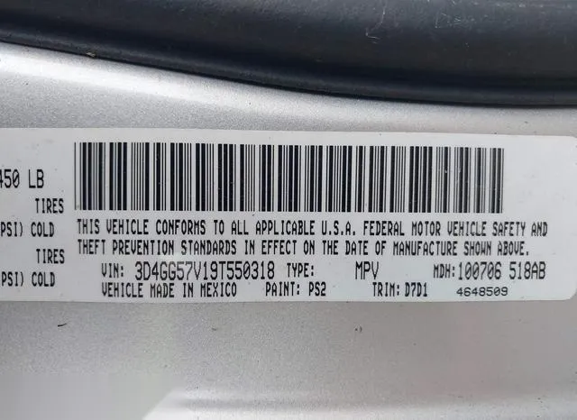 3D4GG57V19T550318 2009 2009 Dodge Journey- Sxt 9