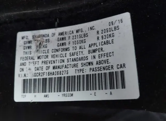 1HGCR2F16HA068275 2017 2017 Honda Accord- Sport Se 9