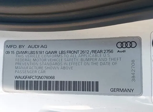 WAUGFAFC7GN076068 2016 2016 Audi A6- 2-0T Premium Plus 9