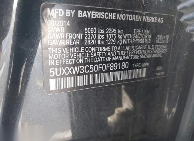 5UXXW3C50F0F89180 2015 2015 BMW X4- Xdrive28I 9