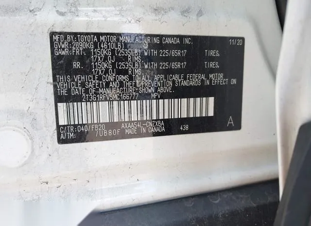 2T3G1RFV5MC166777 2021 2021 Toyota RAV4- LE 9