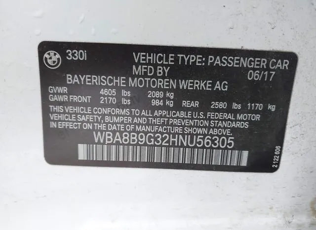 WBA8B9G32HNU56305 2017 2017 BMW 3 Series- 330I 9