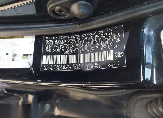 JTDZN3EU2D3194542 2013 2013 Toyota Prius- V Two 9