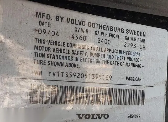 YV1TS592051395169 2005 2005 Volvo S80- 2-5T 9