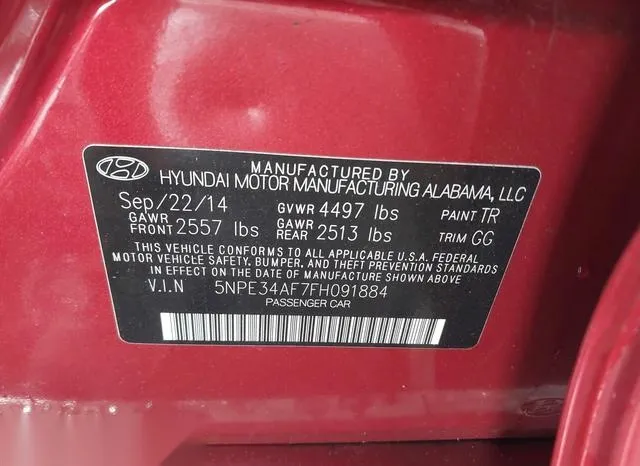 5NPE34AF7FH091884 2015 2015 Hyundai Sonata- Sport 9