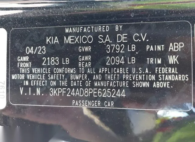 3KPF24AD8PE625244 2023 2023 KIA Forte- Lxs 9