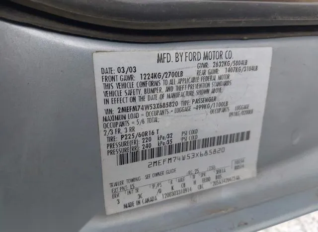 2MEFM74W53X685820 2003 2003 Mercury Grand Marquis- GS 9