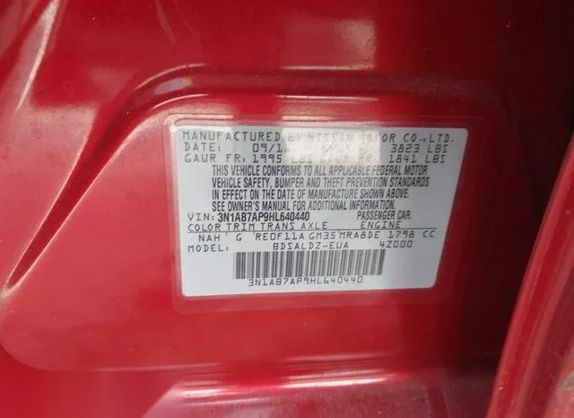 3N1AB7AP9HL640440 2017 2017 Nissan Sentra- SV 9