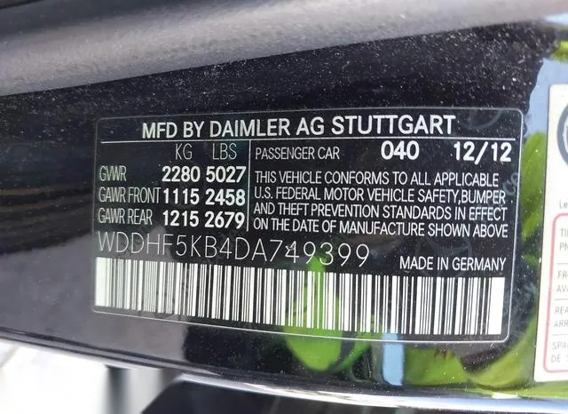 WDDHF5KB4DA749399 2013 2013 Mercedes-Benz E 350 9