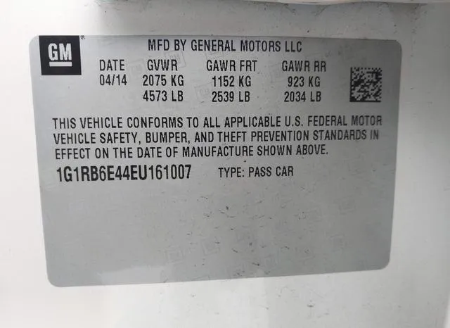 1G1RB6E44EU161007 2014 2014 Chevrolet Volt 9