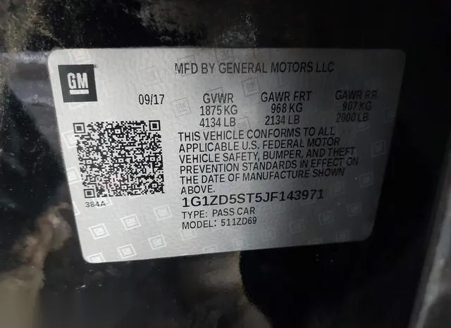 1G1ZD5ST5JF143971 2018 2018 Chevrolet Malibu- LT 9