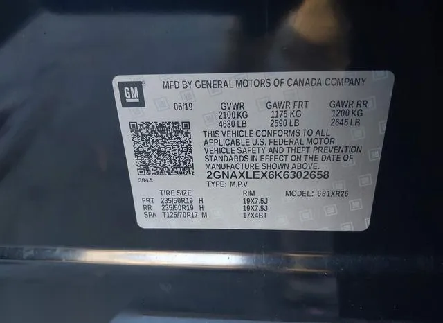 2GNAXLEX6K6302658 2019 2019 Chevrolet Equinox- LT 9