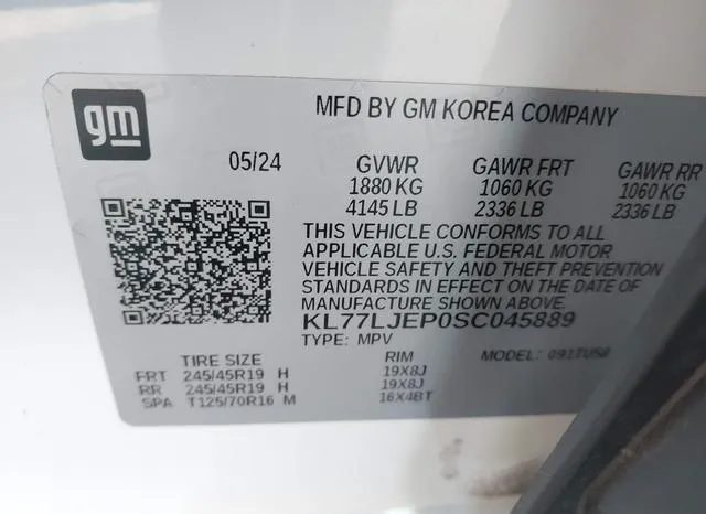 KL77LJEP0SC045889 2025 2025 Chevrolet Trax- Fwd 2Rs 9