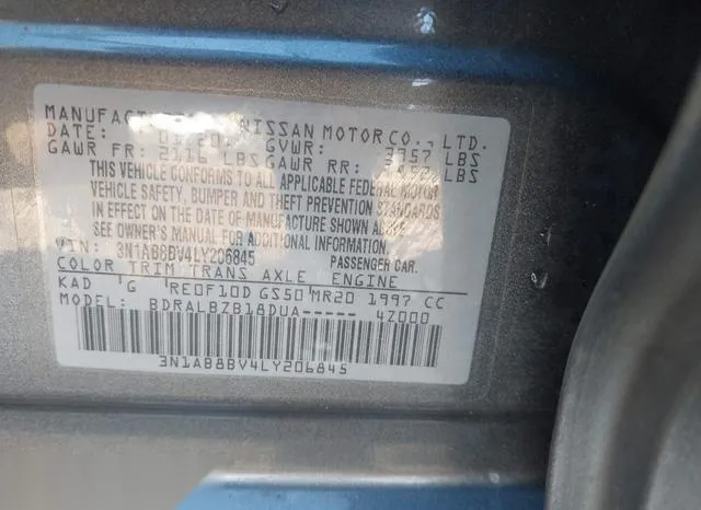 3N1AB8BV4LY206845 2020 2020 Nissan Sentra- S 9