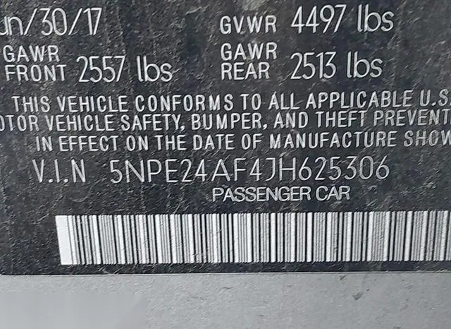 5NPE24AF4JH625306 2018 2018 Hyundai Sonata- SE 9