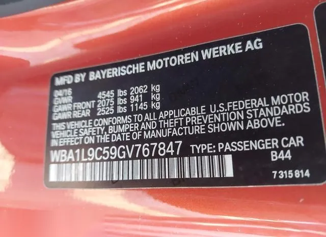 WBA1L9C59GV767847 2016 2016 BMW 2 Series- 228I Xdrive 9