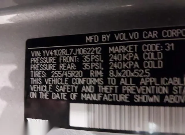 YV4102RL7J1062212 2018 2018 Volvo XC60- T5 Inscription 9