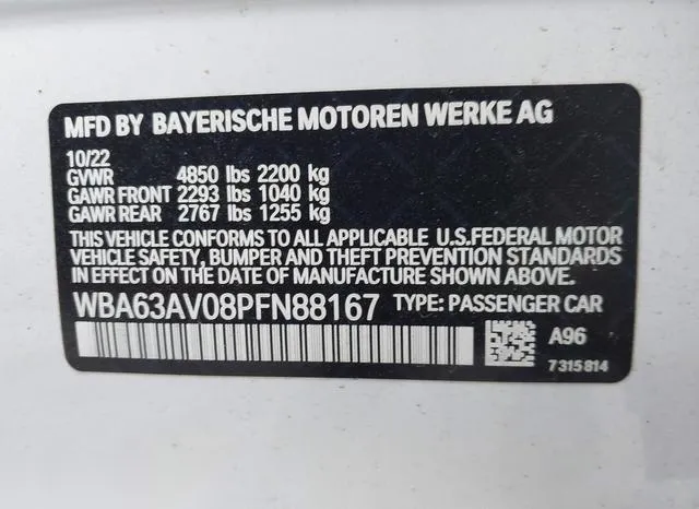 WBA63AV08PFN88167 2023 2023 BMW 430i Gran Coupe 9