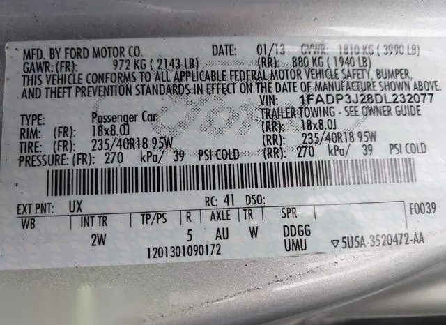 1FADP3J28DL232077 2013 2013 Ford Focus- Titanium 9