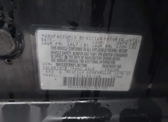 3N1CE2CP6FL367700 2015 2015 Nissan Versa- Note SV 9