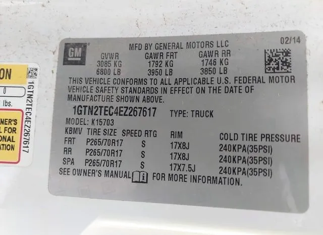 1GTN2TEC4EZ267617 2014 2014 GMC Sierra- 1500 9