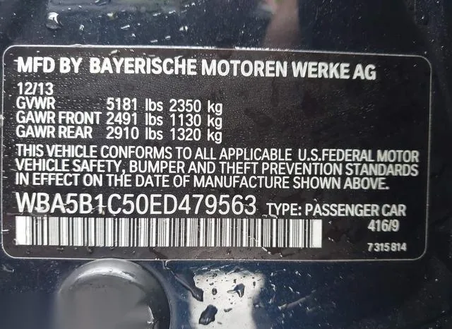 WBA5B1C50ED479563 2014 2014 BMW 5 Series- 535I 9