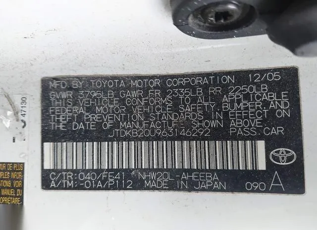 JTDKB20U963146292 2006 2006 Toyota Prius 9