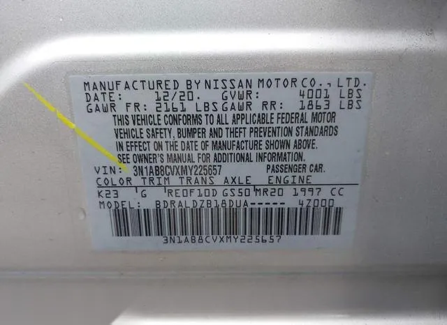 3N1AB8CVXMY225657 2021 2021 Nissan Sentra- Sv Xtronic Cvt 9