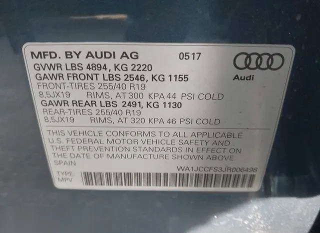 WA1JCCFS3JR006498 2018 2018 Audi Q3- 2-0T Premium/2-0T Spor 9