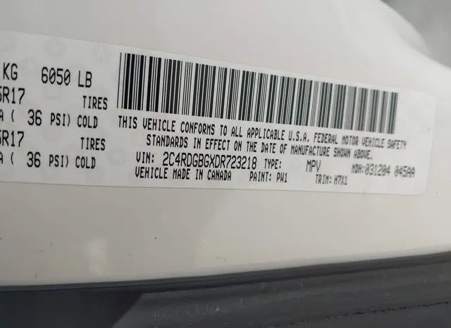 2C4RDGBGXDR723218 2013 2013 Dodge Grand Caravan- SE 9