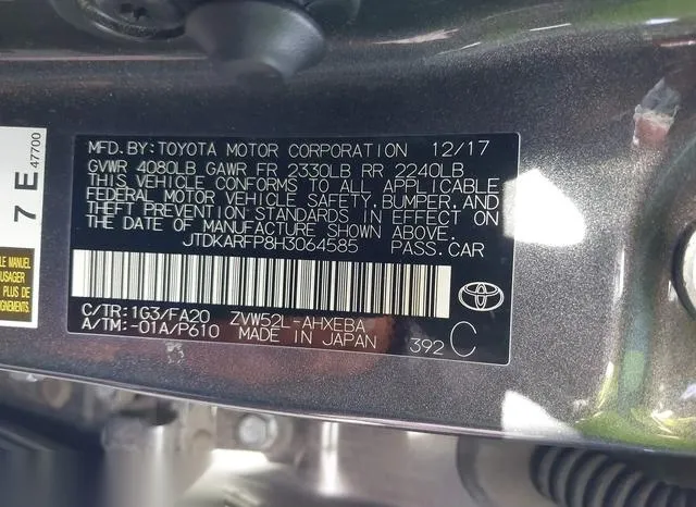 JTDKARFP8H3064585 2017 2017 Toyota Prius- Prime Plus 9